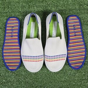 ROTHY'S | KIDS STRETCH KNIT CANVAS RAINBOW SLIP-ON SHOES